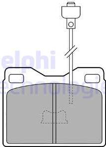 Delphi LP160 - Тормозные колодки, дисковые, комплект autosila-amz.com