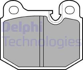 Delphi LP161 - Тормозные колодки, дисковые, комплект autosila-amz.com