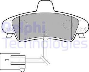 Delphi LP1683 - Тормозные колодки, дисковые, комплект autosila-amz.com