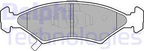 Delphi LP1630 - Тормозные колодки, дисковые, комплект autosila-amz.com