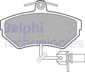 Delphi LP1631 - Тормозные колодки, дисковые, комплект autosila-amz.com