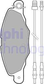 Delphi LP1629 - Тормозные колодки, дисковые, комплект autosila-amz.com