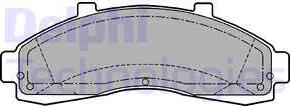 Delphi LP1625 - Тормозные колодки, дисковые, комплект autosila-amz.com