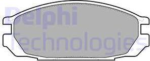 Delphi LP1623 - Тормозные колодки, дисковые, комплект autosila-amz.com