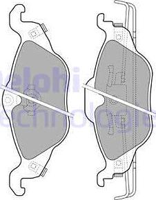 Delphi LP1673 - Тормозные колодки, дисковые, комплект autosila-amz.com