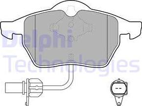 Delphi LP1672 - Тормозные колодки, дисковые, комплект autosila-amz.com