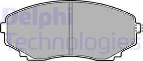 Delphi LP1095 - Тормозные колодки, дисковые, комплект autosila-amz.com