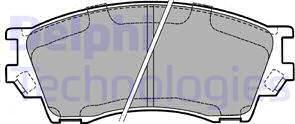 Delphi LP1063 - Тормозные колодки, дисковые, комплект autosila-amz.com