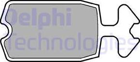 Delphi LP100 - Тормозные колодки, дисковые, комплект autosila-amz.com