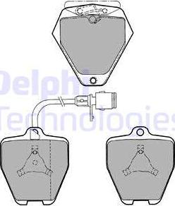 Delphi LP1024 - Тормозные колодки, дисковые, комплект autosila-amz.com