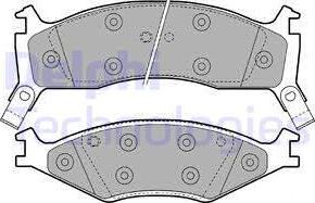 Delphi LP1021 - Тормозные колодки, дисковые, комплект autosila-amz.com