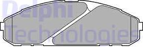 Delphi LP1075 - Тормозные колодки, дисковые, комплект autosila-amz.com