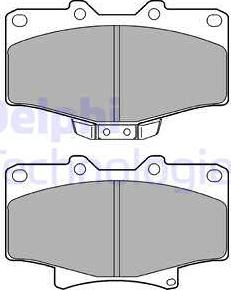 Delphi LP1070 - Тормозные колодки, дисковые, комплект autosila-amz.com