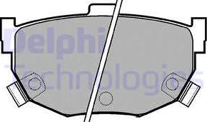 Delphi LP1073 - Тормозные колодки, дисковые, комплект autosila-amz.com