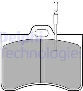 Delphi LP114 - Тормозные колодки, дисковые, комплект autosila-amz.com