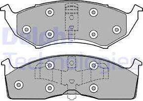 Delphi LP1166 - Тормозные колодки, дисковые, комплект autosila-amz.com