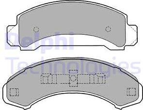 Delphi LP1168 - Тормозные колодки, дисковые, комплект autosila-amz.com