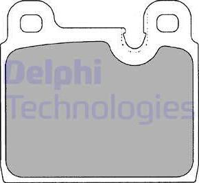 Delphi LP1108 - Тормозные колодки, дисковые, комплект autosila-amz.com