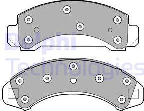 Delphi LP1176 - Тормозные колодки, дисковые, комплект autosila-amz.com