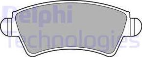 Delphi LP1846 - Тормозные колодки, дисковые, комплект autosila-amz.com