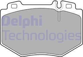 Delphi LP1851 - Тормозные колодки, дисковые, комплект autosila-amz.com