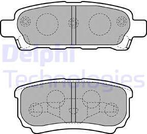 Delphi LP1852 - Тормозные колодки, дисковые, комплект autosila-amz.com