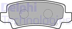Delphi LP1864 - Тормозные колодки, дисковые, комплект autosila-amz.com