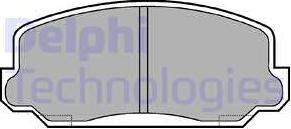 Delphi LP186 - Тормозные колодки, дисковые, комплект autosila-amz.com