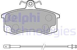 Delphi LP1800 - Тормозные колодки, дисковые, комплект autosila-amz.com