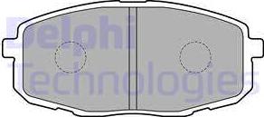 Delphi LP1819 - Тормозные колодки, дисковые, комплект autosila-amz.com