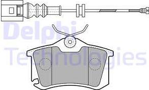 Delphi LP1815 - Тормозные колодки, дисковые, комплект autosila-amz.com