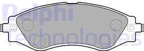 Delphi LP1816 - Тормозные колодки, дисковые, комплект autosila-amz.com