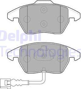Delphi LP1837 - Тормозные колодки, дисковые, комплект autosila-amz.com