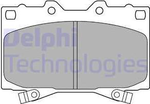 Delphi LP1308 - Тормозные колодки, дисковые, комплект autosila-amz.com