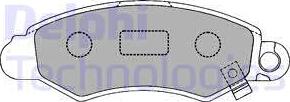 Delphi LP1318 - Тормозные колодки, дисковые, комплект autosila-amz.com