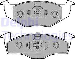 Delphi LP1249 - Тормозные колодки, дисковые, комплект autosila-amz.com