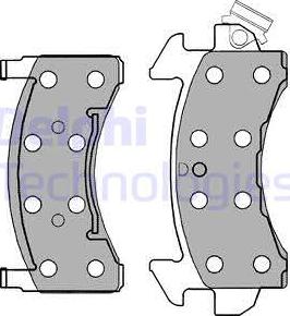 Delphi LP1258 - Тормозные колодки, дисковые, комплект autosila-amz.com