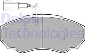 Delphi LP1750 - Тормозные колодки, дисковые, комплект autosila-amz.com