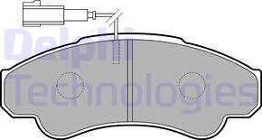 Delphi LP1751 - Тормозные колодки, дисковые, комплект autosila-amz.com