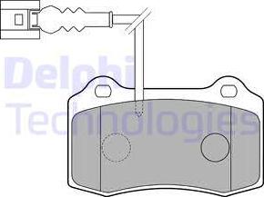 Delphi LP1753 - Тормозные колодки, дисковые, комплект autosila-amz.com