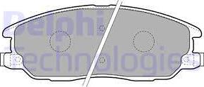 Delphi LP1769 - Тормозные колодки, дисковые, комплект autosila-amz.com