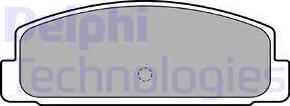 Delphi LP1766 - Тормозные колодки, дисковые, комплект autosila-amz.com
