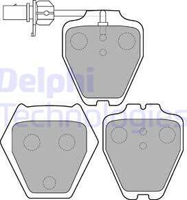 Delphi LP1703 - Тормозные колодки, дисковые, комплект autosila-amz.com