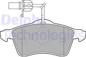 Delphi LP1707 - Тормозные колодки, дисковые, комплект autosila-amz.com