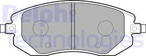Delphi LP1718 - Тормозные колодки, дисковые, комплект autosila-amz.com