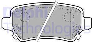 Delphi LP1717 - Тормозные колодки, дисковые, комплект autosila-amz.com
