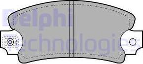 Delphi LP171 - Тормозные колодки, дисковые, комплект autosila-amz.com