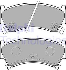 Delphi LP1735 - Тормозные колодки, дисковые, комплект autosila-amz.com