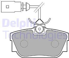 Delphi LP1733 - Тормозные колодки, дисковые, комплект autosila-amz.com