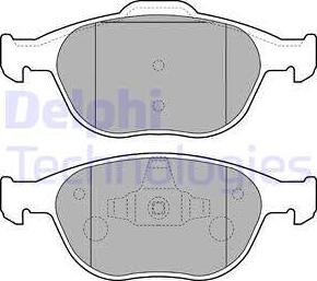 Delphi LP1724 - Тормозные колодки, дисковые, комплект autosila-amz.com